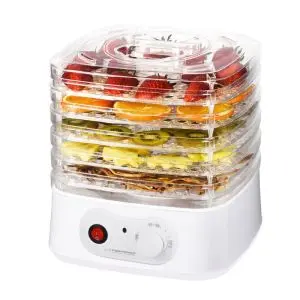 Сушилня за плодове и зеленчуци Esperanza EKD004, 250W, 5 нива, Подходяща за гъби,месо и билки, Бял, (9999EKD004)