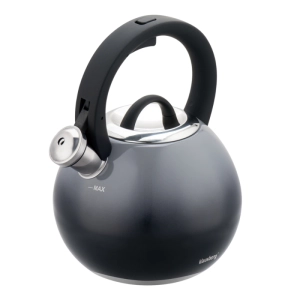 Свирещ чайник Klausberg KB 7955, 3l, Термоизолирана дръжка, Многослойно дъно, Индукция, Тъмносив графит, (35946038)