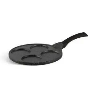 Тиган за мини палачинки/яйца Bohmann BH 1020-26MRB, 26 см, Мраморно покритие, Черен, (17662)