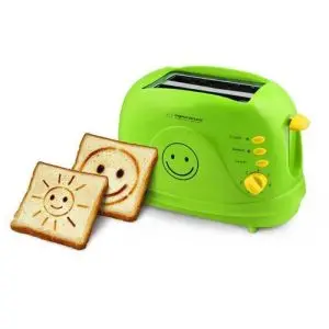 Тостер Esperanza EKT003 Smiley, 750W, 2 печата с усмивка, 7 степени, Зелен, (9999EKT003)