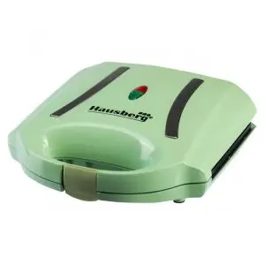 Тостер за сандвичи Hausberg HB-3535VR, 800 W, Грил плочи, Зелен, (99HB3535VR)