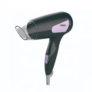 Сешоар туристически Rosberg R51100N, 1200W, Сгъваема дръжка, 3 температурни настройки, Черен/лилав, (35944187)