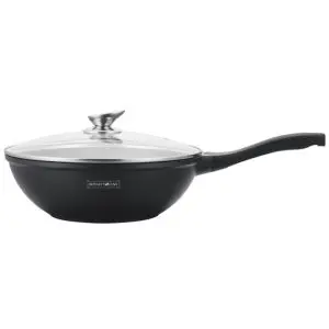 Уок тиган Royalty Line RL-BW30M, 30см, Мраморно покритие, Индукция, Мека дръжка, Черен, (11182)