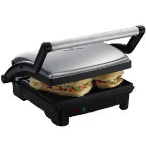 Уред 3в1 Russell Hobbs 17888-56, Тостер, Грил, Скара, 1800 W, Разгъване до 180 градуса, Черен/Инокс, (11367)