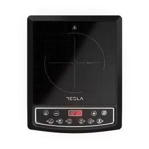 Индукционен котлон Tesla IC200B, 1500W, Керамика, Дигитален дисплей, 8 нива на мощност, 6 програми, Таймер, Черен, (12669)