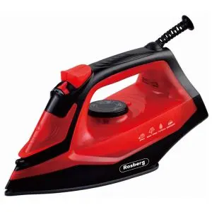 Ютия Rosberg R51050G, 1850-2200W, Керамика, Самопочистване, Термостат, 160 мл, Червен/Черен, (22261)