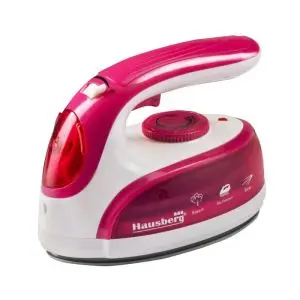 Ютия туристическа Hausberg HB 7910RS, 1000W, 50мл, Керамична плоча, Бял/розов, (99HB7910RS)