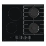 Комбиниран готварски плот за вграждане Gorenje GCE691BSC, 3000W, 60 cm, Черен, (13539)