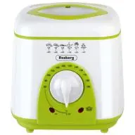Фритюрник мини Rosberg R51980B, 1 литър, 950W, 80-190 C, Бял/зелен, (555551980B)