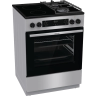 Комбинирана стъклокерамична готварска печка GORENJE GKC6C60XT, 71 л., инокс, (17297)