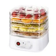 Сушилня за плодове и зеленчуци Esperanza EKD004, 250W, 5 нива, Подходяща за гъби,месо и билки, Бял, (9999EKD004)