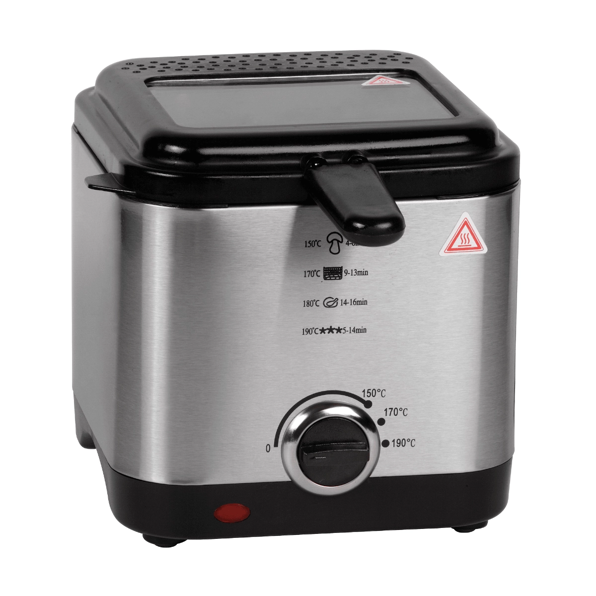 Фритюрник ELITE DF-1198, 1.5L, 900W, Инокс, (16036): Фритюрник с капак и регулатор