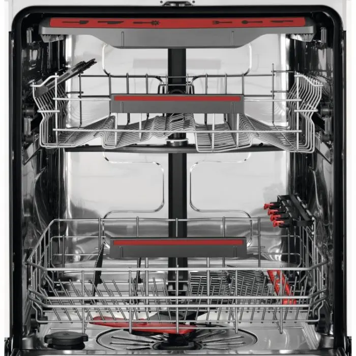 Съдомиялна за вграждане AEG FSB53927Z, 14 компплекта, Air Dry, Auto Sense, Бял, (21776): Вътрешност с две кошници