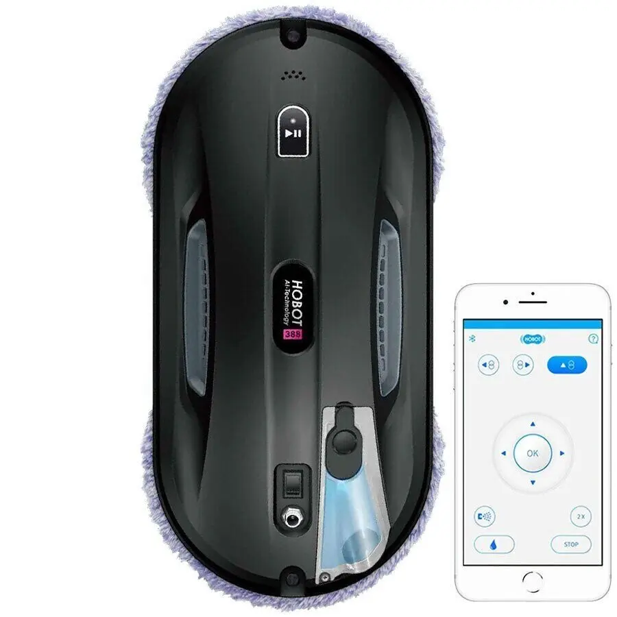 Робот за прозорци Hobot 388, с вграден контейнер, (17148): Робот със смартфон