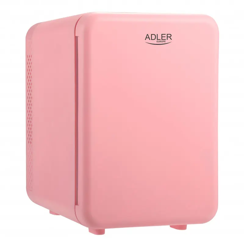 Хладилник Adler AD 8084p, 12V/220V, 32-42 W, 4 L, Отопление/Охлаждане, Mини, Розов, (19258): Розов мини хладилник