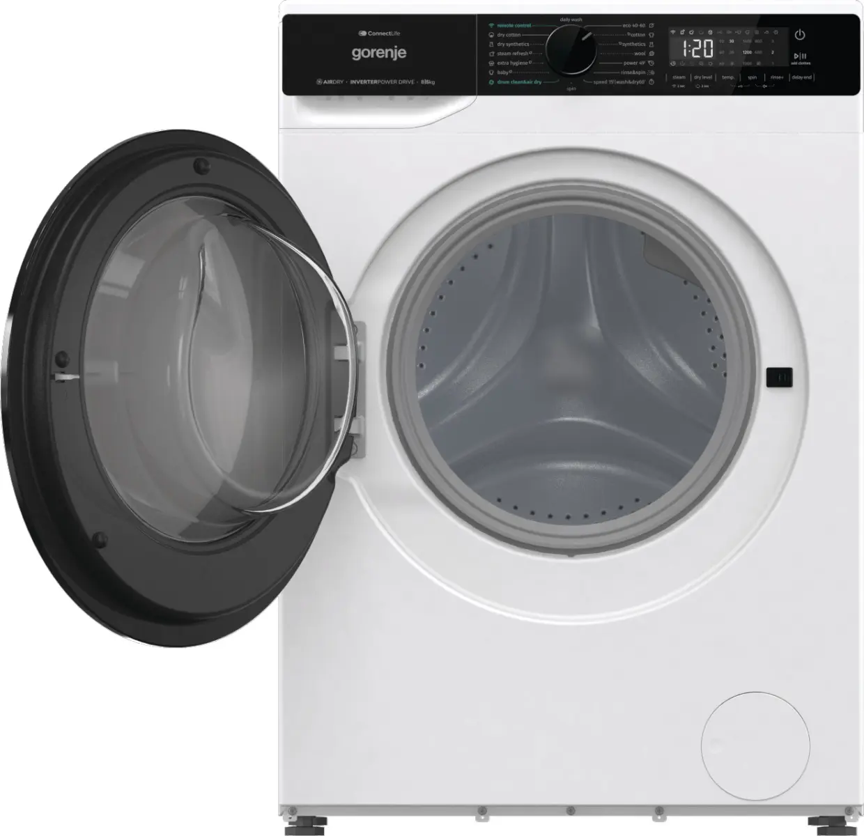 Пералня със сушилня Gorenje WD2PA854ADW, (35946427): Отворена врата и барабан
