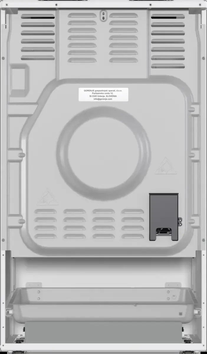 Готварска печка Gorenje GE5A60WH, (35948627): Задна страна на печката