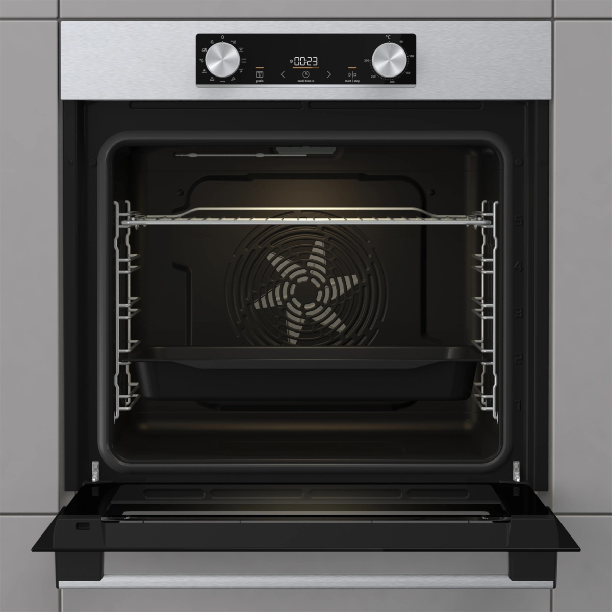 Фурна за вграждане Gorenje BO6735E02XK0, (35946330): Отворена фурна отвътре