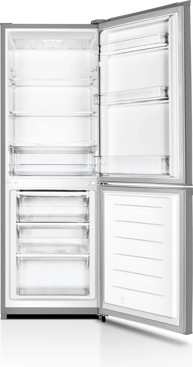 Хладилник с фризер GORENJE RK416EPS4, 230 L, LED осветление, Сив, (20737): Отворен хладилник с фризер
