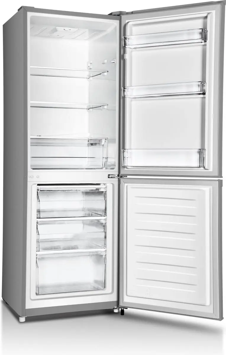 Хладилник с фризер GORENJE RK416EPS4, 230 L, LED осветление, Сив, (20737): Отворени вътрешни отделения