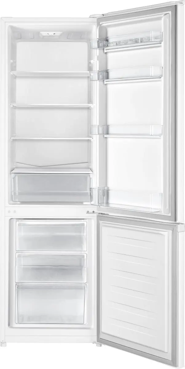 Хладилник с фризер GORENJE RK4182PW4, 269 л, LED Осветление, Механично управление, Бял, (17278): Отворен хладилник с фризер