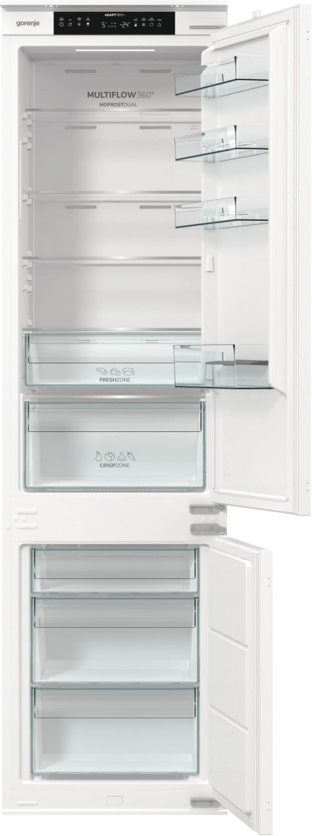 Хладилник за вграждане Gorenje NRKI519E41, (35922889): Отворен хладилник отвътре