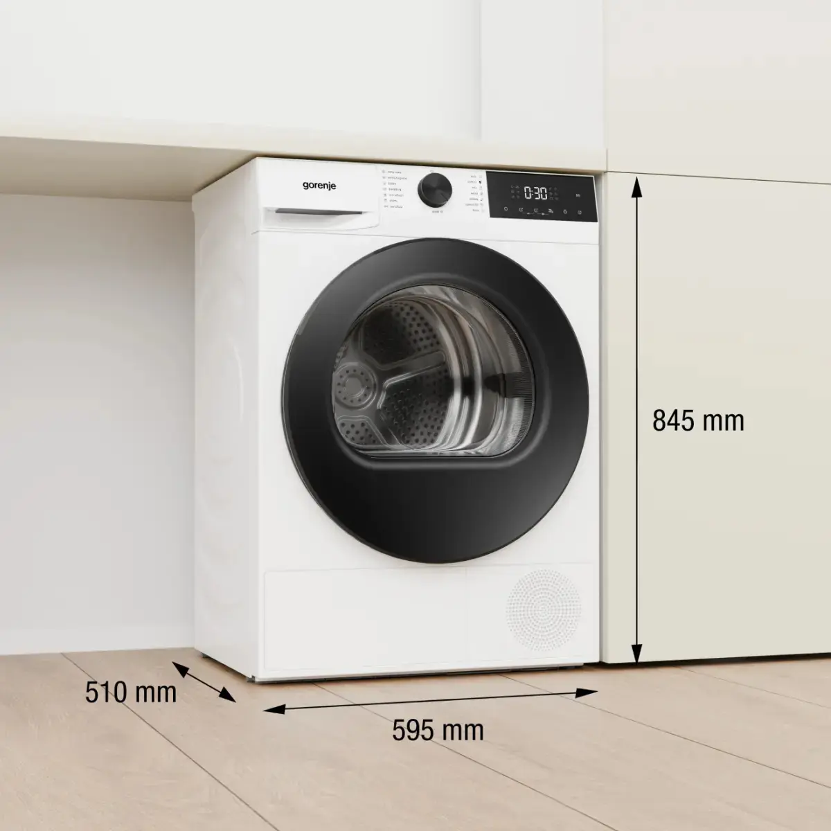 Сушилня GORENJE DG2P8D, (35950450): Размери на сушилнята