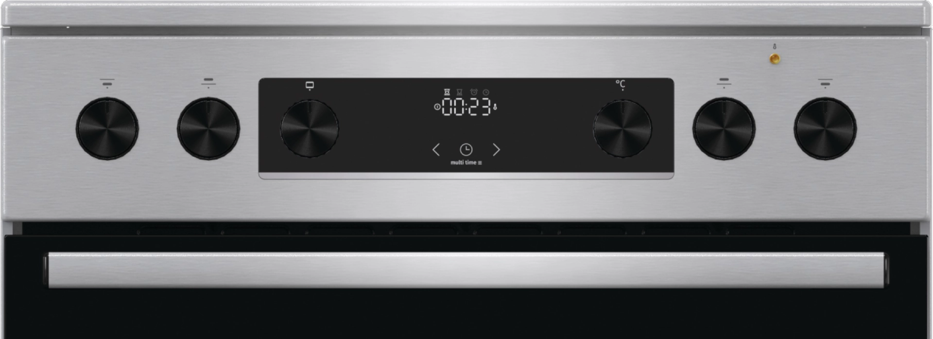 Готварска печка със стъклокерамичен плот Gorenje GECS6C70XPA, 71 литра, инокс, (13678): Панел за управление