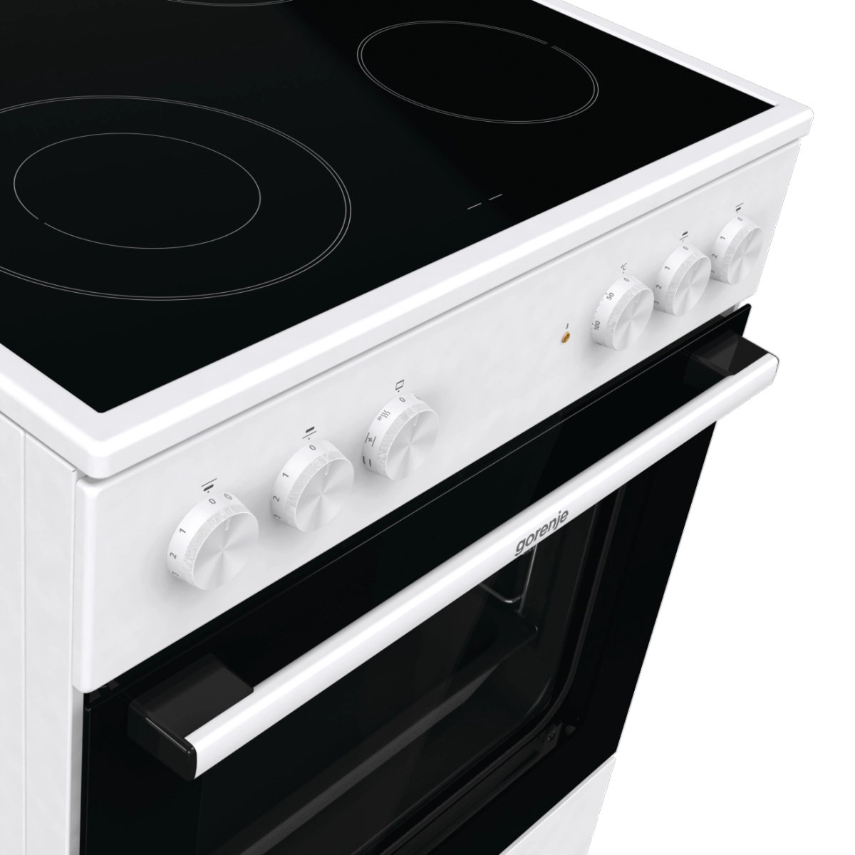 Готварска печка със стъклокерамичен плот Gorenje GEC6A41WC, 71 литра, бял, (13706): Печка с плот и фурна