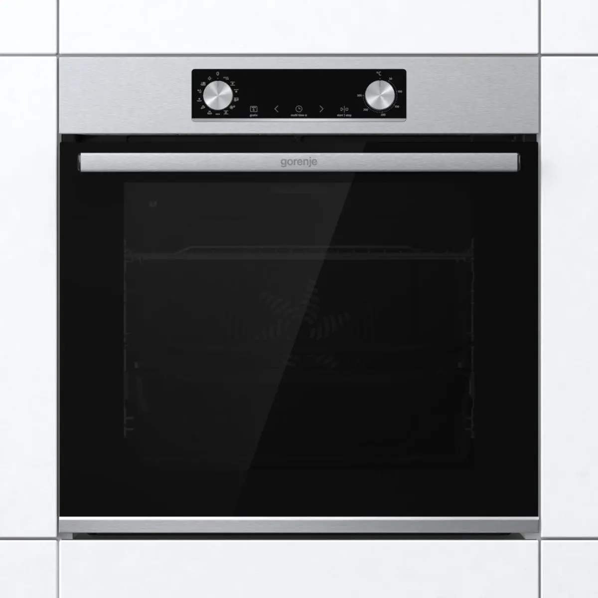 Фурна за вграждане Gorenje BPS6737E14X, 77 литра, функция пиролиза, инокс, (13741): Фурна отпред