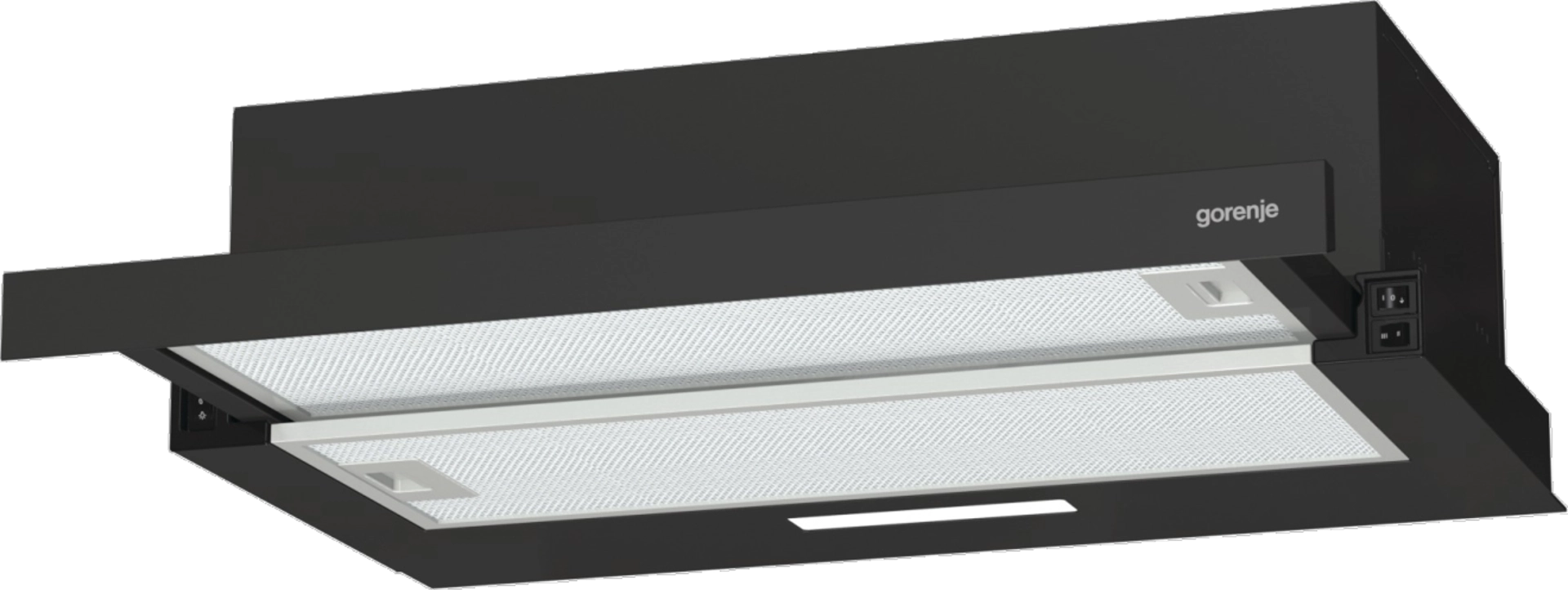 Абсорбатор за вграждане Gorenje TH60E3B, 350 m³/h, черен, (13554): Долна страна на абсорбатора