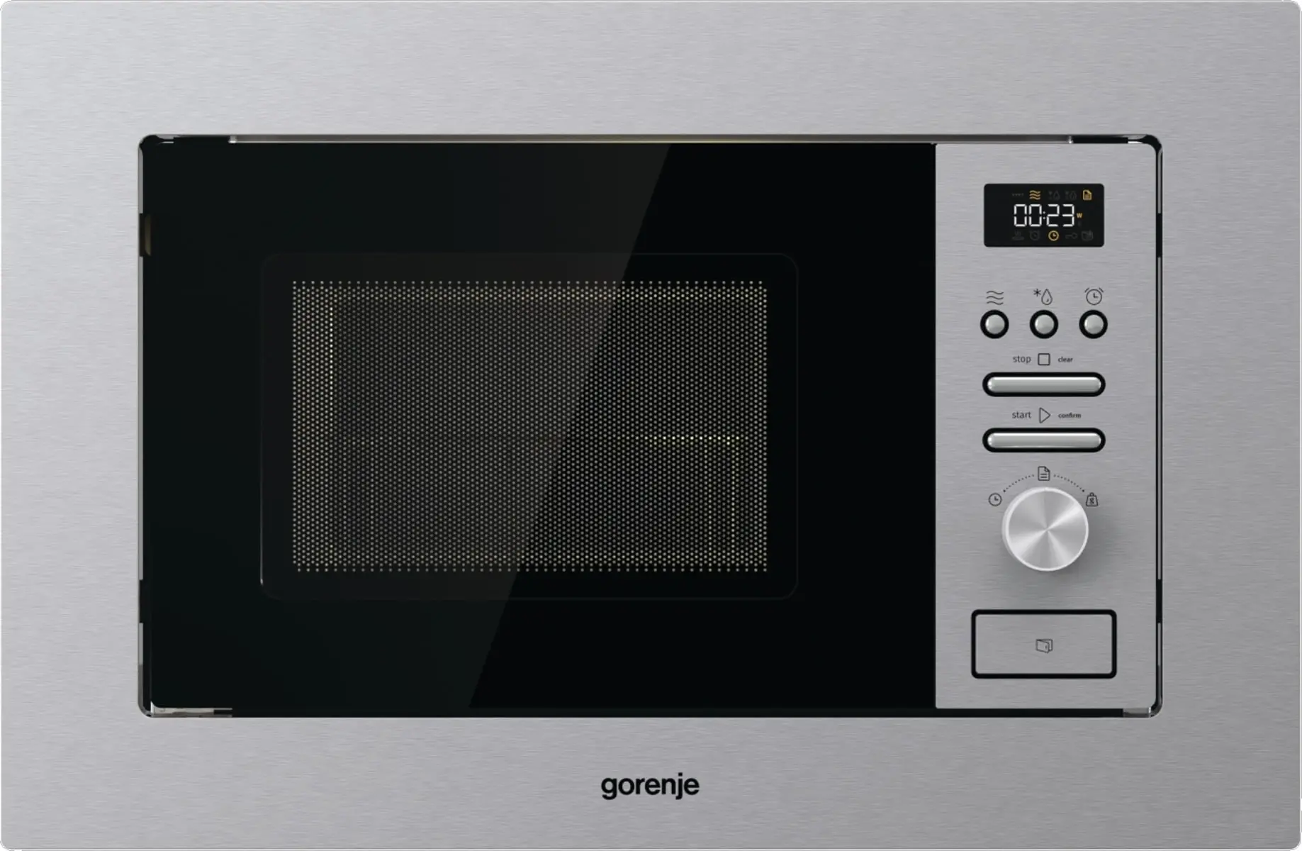 Микровълнова фурна за вграждане Gorenje BM201AG1X, (13621): Преден изглед на фурната