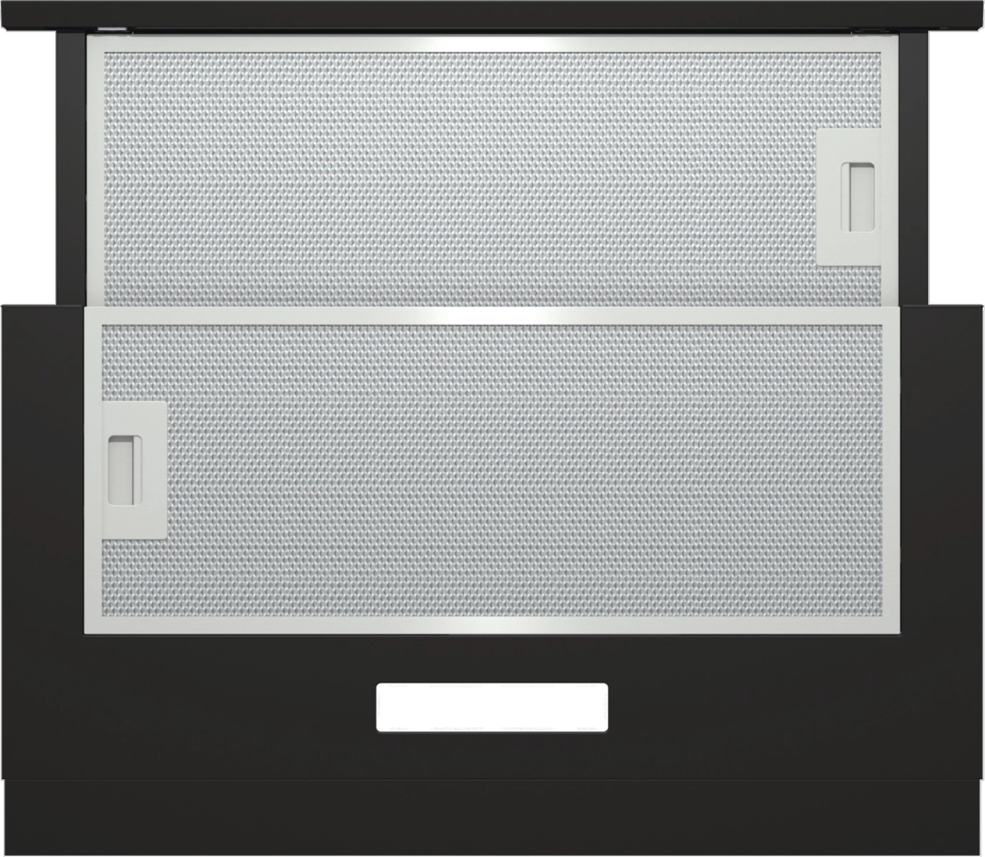 Абсорбатор за вграждане Gorenje TH60E3B, 350 m³/h, черен, (13554): Долна страна с филтри