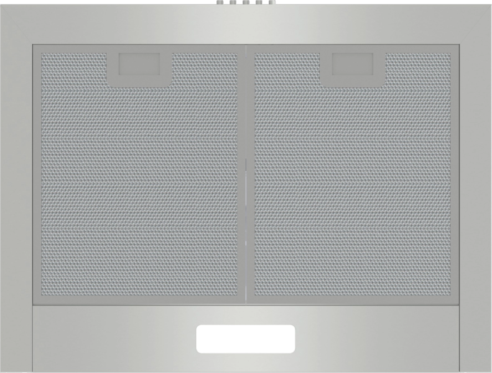 Абсорбатор Gorenje WHC629E4X, 450 м³/ч, инокс, (13610): Долна страна с филтри