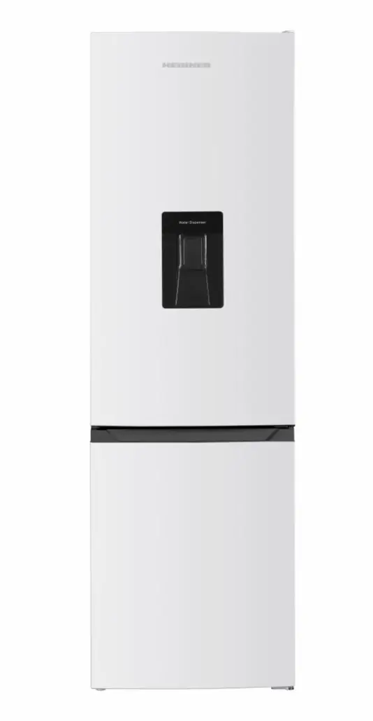 Хладилник с фризер HEINNER HC-HM260WDE++, 260 L, Диспенсър за вода, LED осветление, Реверсивна врата, Бял, (21343): Хладилник с диспенсър