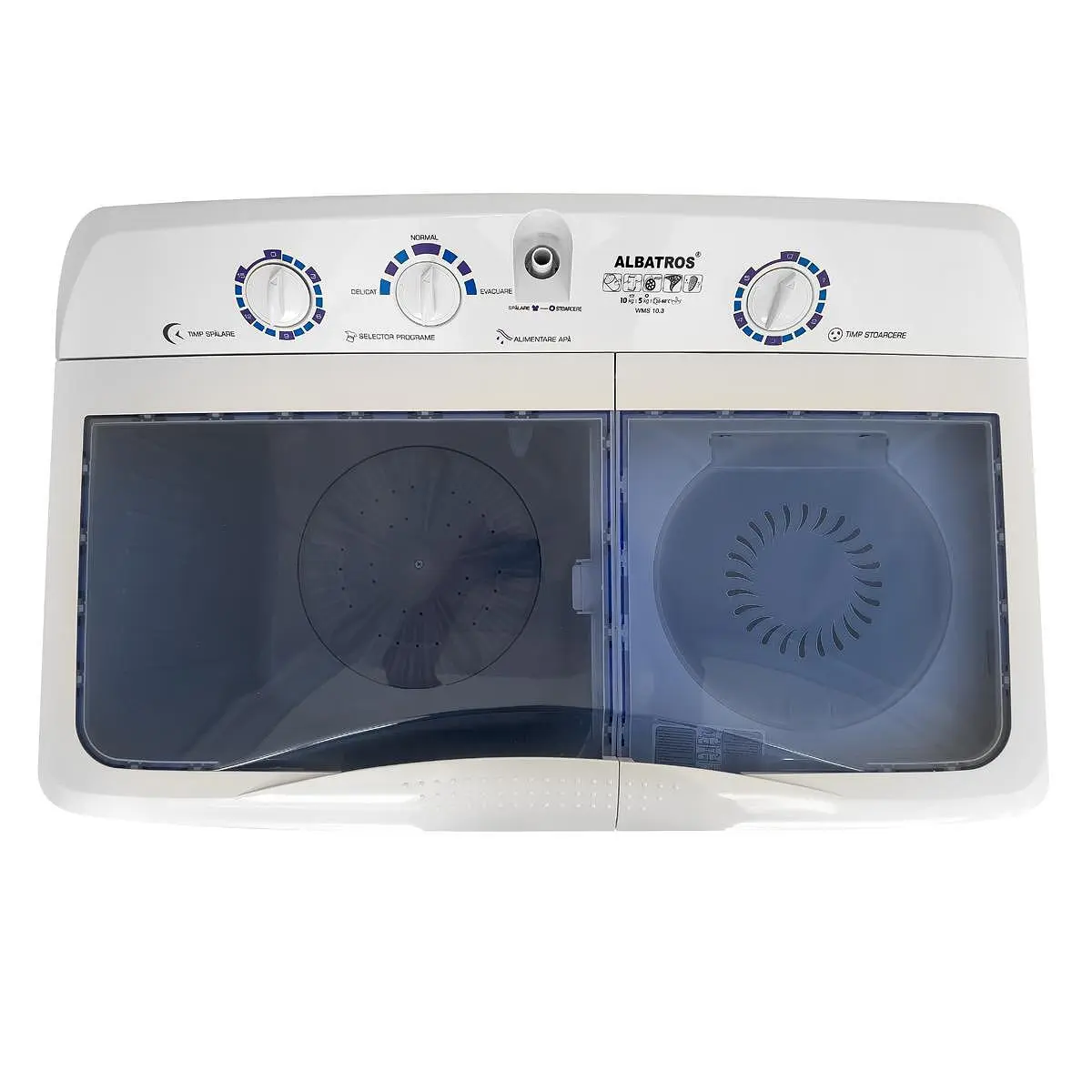 Пералня ALBATROS WMS 10.3, 10 кг. капацитет, Бял, (22141): Пералня с два капака