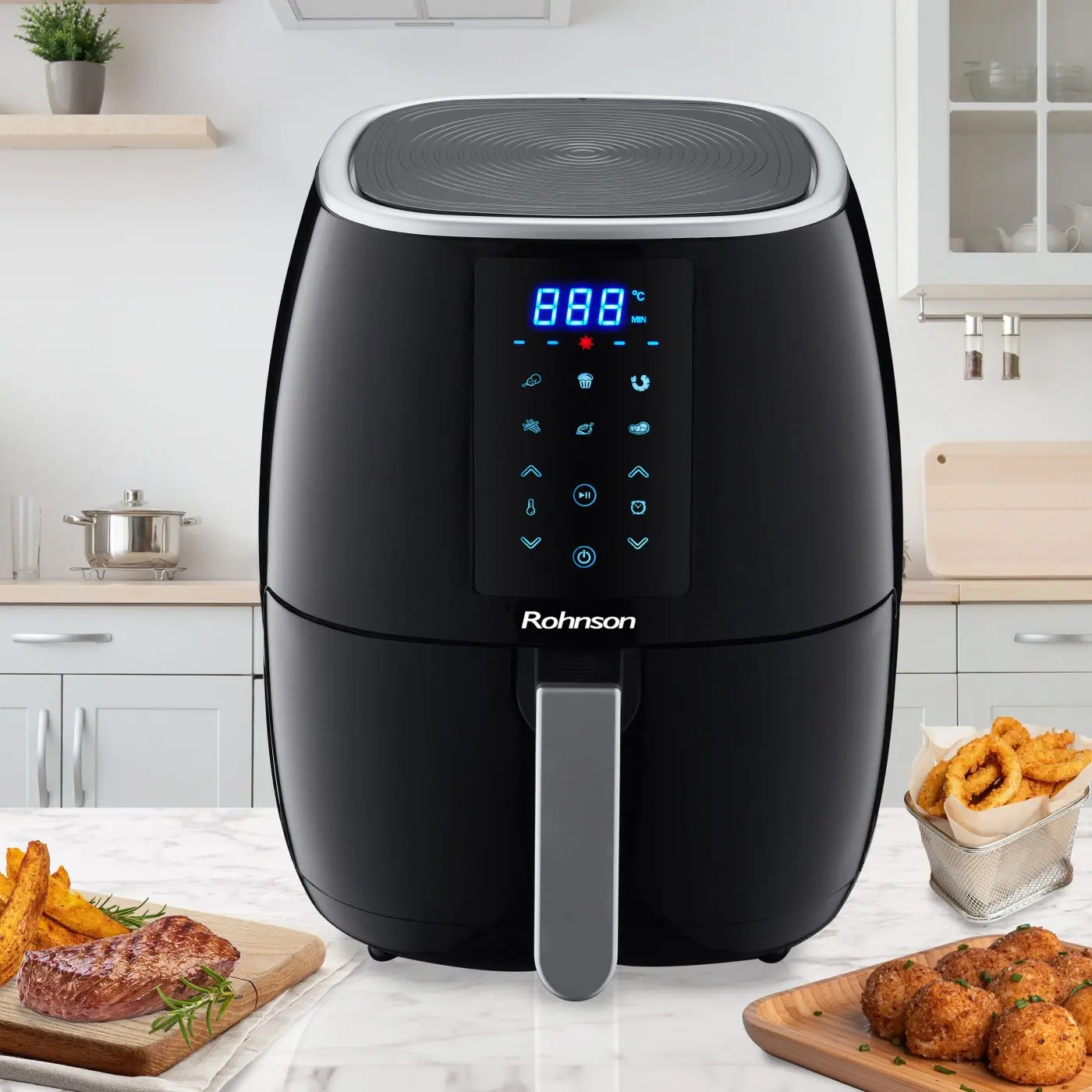Фритюрник Air Fryer Rohnson R-2837, (16809): Фритюрник с включен дисплей