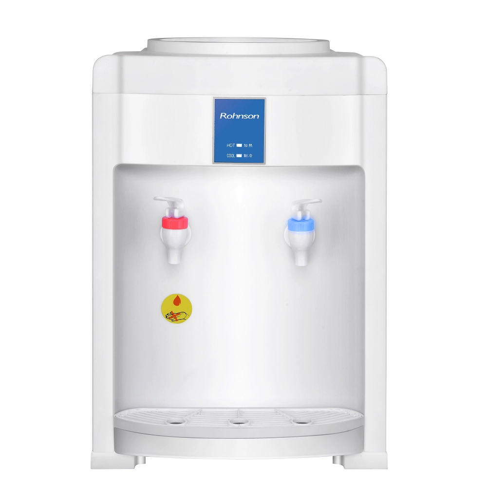 Електронен диспенсър за вода Rohnson R-9702, 420W/75W, Охлаждане 0,8L/h, Затопляне 5L/h, Бял, (16724): Предна страна на диспенсъра