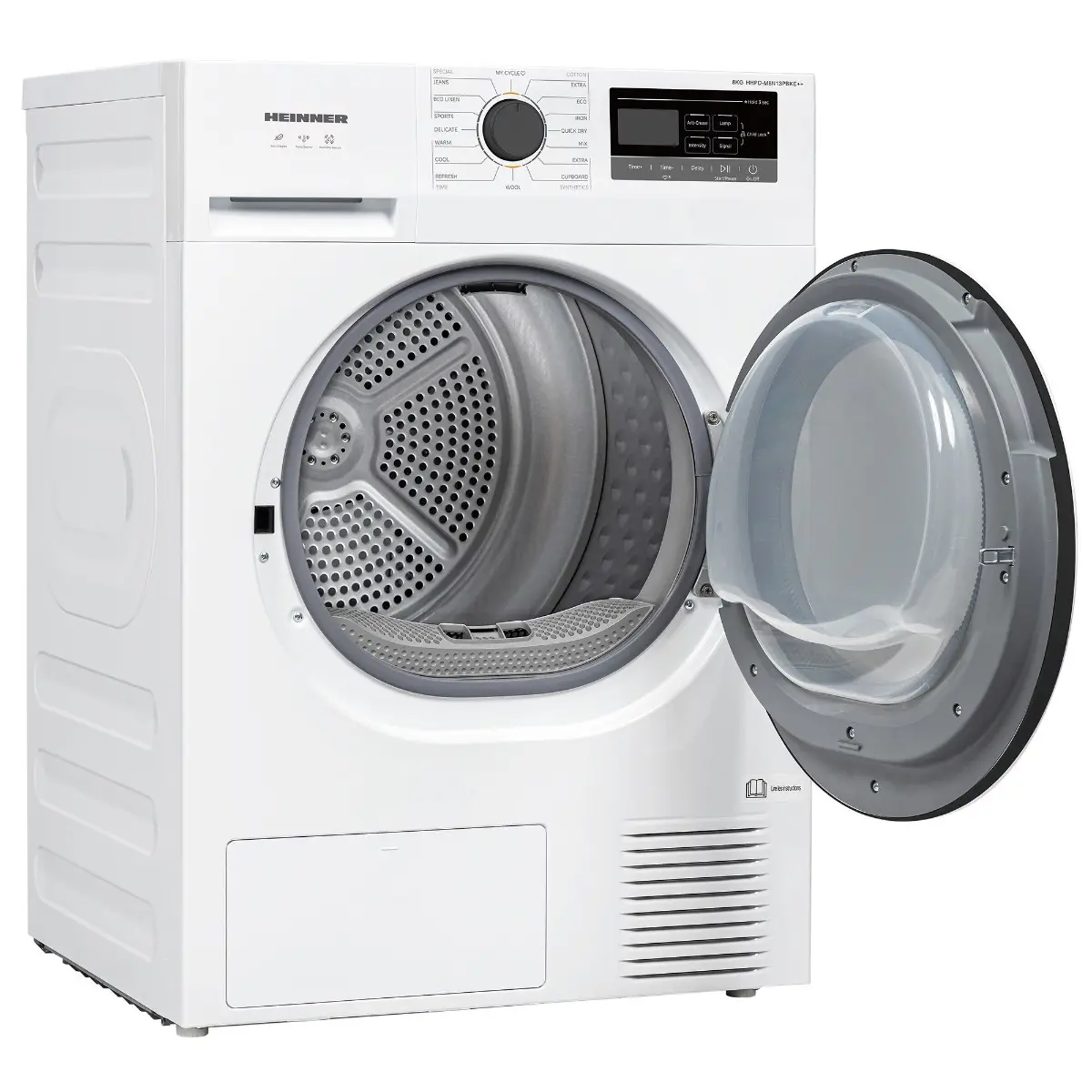 Сушилня HEINNER HHPD-M8N13PBKE++, (35945118): Сушилня с отворена врата