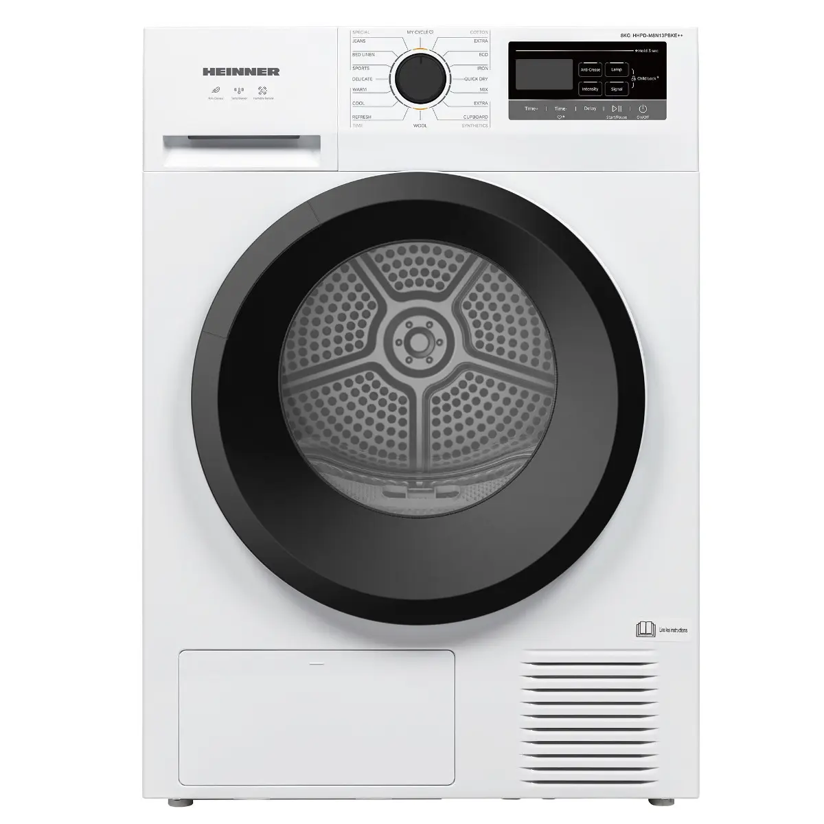 Сушилня HEINNER HHPD-M8N13PBKE++, (35945118): Сушилня отпред