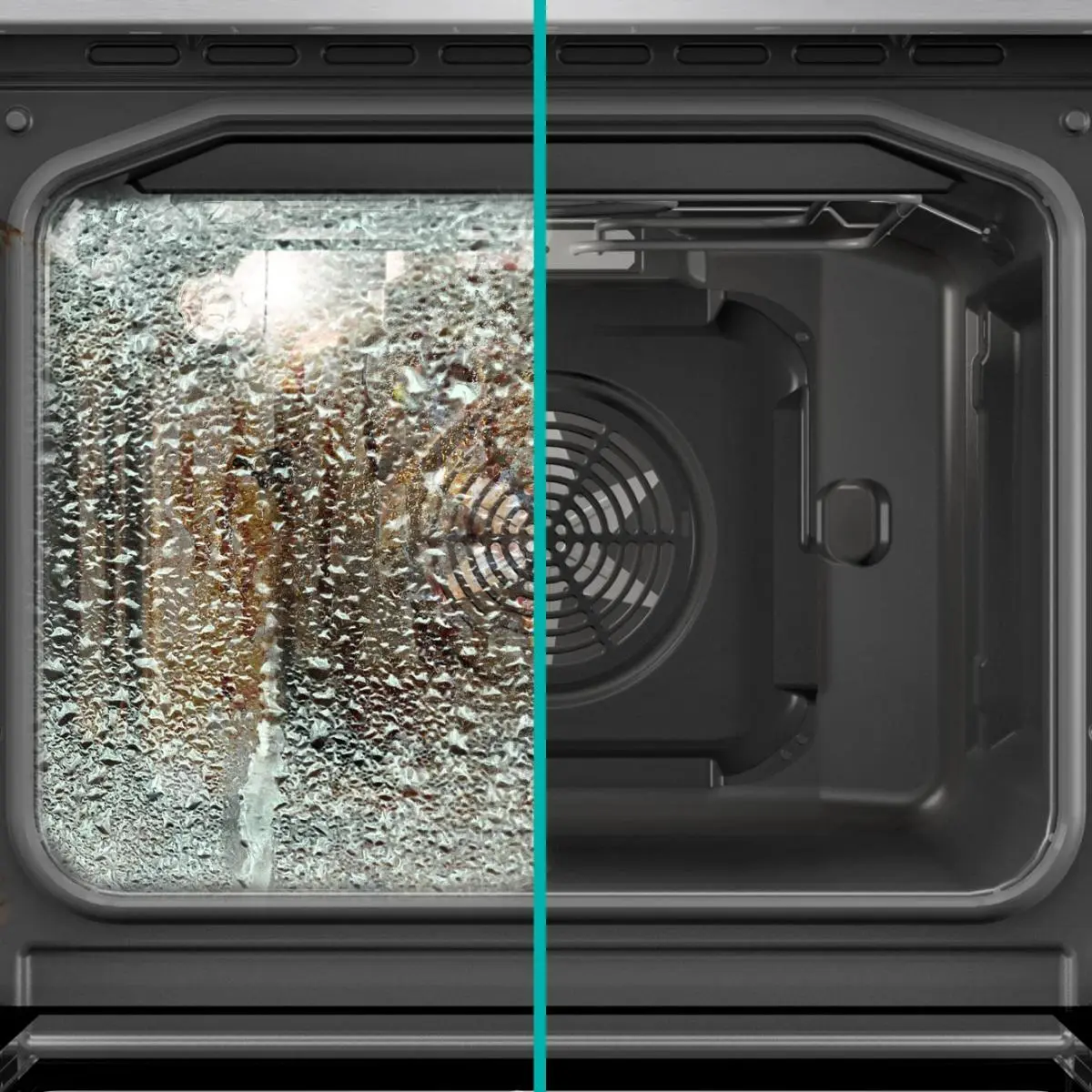 Готварска печка със стъклокерамичен плот Gorenje GECS6C70XPA, 71 литра, инокс, (13678): Сравнение на вътрешността