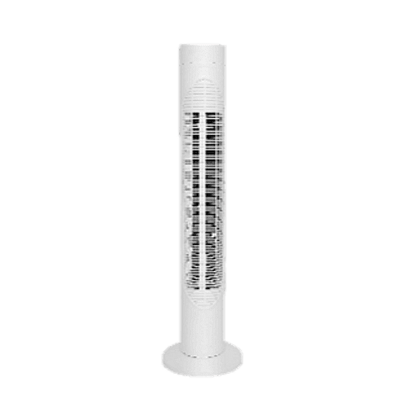 Колонен вентилатор ELITE ETTF-0330, 32инч, 83см, бял, с дистанционно, led, (35931108): Вентилатор отпред