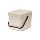 Кош за смет за разделно събиране Brabantia Sort&Go 6L, Soft Beige, (35947065)