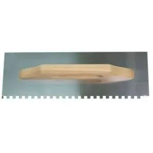Маламашка дървена дръжка 380x130mm с гребен TopStrong, (35926992)