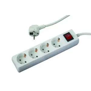 Разклонител 4 гнезда с кабел 1.5m х1.5mm2 с ключ MK, (35929340)