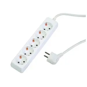 Разклонител 5 гнезда с кабел 1.5m х1.5mm2 MK, (35929344)