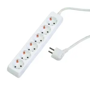 Разклонител 6 гнезда с кабел 1.5m х1.5mm2 MK, (35929348)