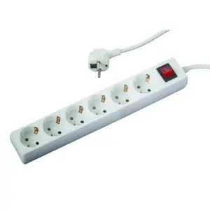 Разклонител 6 гнезда с кабел 1.5m х1.5mm2 с ключMK, (35929349)