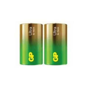 Алкална батерия GP ULTRA LR20 /2 бр. в опаковка shrink/ 1.5V GP-BA-13AU21-S2, (35940131)