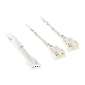 Кабел Kolink PWM 1-2 Сплитер - 35 cm, оплетен, Бял, (35940205)